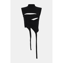 Ottolınger Black Sleeveless Blouse