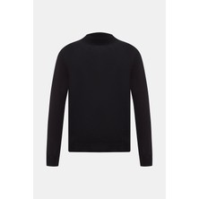 Vakko By Gran Sasso Mock Neck Wool Knit Sweater