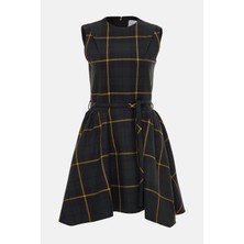 Patou Green Plaid Mini Dress