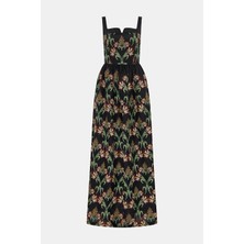 Agua By Agua Bendıta Black Floral Print Maxi Dress