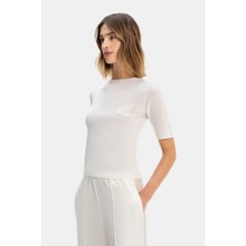 Vakko By Fabıana Fılıppı Ecru Cashmere-Silk Knit Sweater