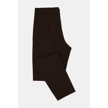 Vakko By Montecore Brown Single-Pleat Trousers