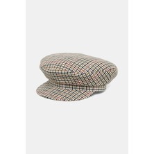 Helene Berman Beige Plaid Hat