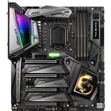 MSI Msı Meg Z390 Godlıke Lga 1151 (Intel 8. ve 9. Nesil) M.2 USB 3.1 Gen 2 Ddr4 Wi-Fi Slı Cfx Genişletilmiş Atx Z390 Oyun Anakartı