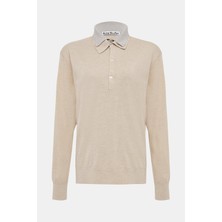 Acne Studios Acne Studıos Beige Buttoned Cashmere/silk Sweater