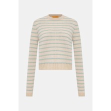 Guest In Residence Guest In Resıdence Cream Striped Cashmere Sweater