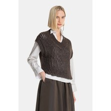 Vakko By Peserıco Brown Sweater