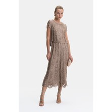 Vakko By Pe De Chumbo Powder Pink Drawstring Midi Skirt