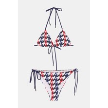 Perfect Moment White Houndstooth Bikini