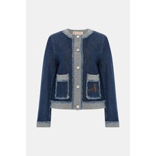 Marni Marnı Navy Buttoned Jacket