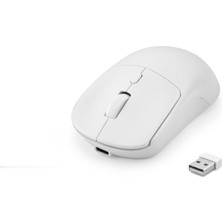 sbodurhome Dual Mode Şarjlı Kablosuz Mouse 2.4 Ghz Bluetooth 5.0 4000 Dpı Beyaz HDX3415W