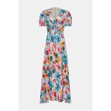 Saloni Salonı Multicolor Floral Pattern Midi Dress