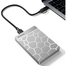 Kosbees Harici Sabit Disk, 500 Gb, Windows Için Taşınabilir Sabit Disk, Ultra Ince, Harici HDD Bellek, Pc, Mac, Dizüstü Bilgisayar, Ps4, Xbox One, Xbox 360 ile Uyumlu; Plug-And-Play -Able (Gümüş)