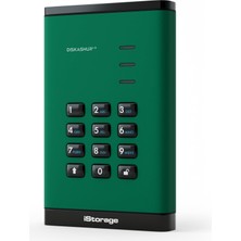 Istorage Diskashur3 HDD 5tb Yeşil - Güvenli Taşınabilir Sabit Disk - Parola Korumalı - Toz ve Suya Dayanıklı - Donanım Şifreleme