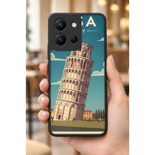 BG AKSESUAR Vivo Y36 Uyumlu Pisa Desenli Kamera Korumalı Darbelere Dayanıklı Kılıf