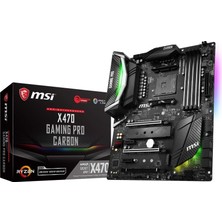 MSI Msı X470 Gaming Pro Carbon, Am4, 4 Dimm DDR4-3466MHZ + (Oc), 2x M.2 Shield Frozr, Killer E2500 GB Lan, Pcı-E Steel Armor, X-Boost, Atx