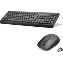 Givoria Kablosuz Klavye Mouse Seti 2.4 Ghz Siyah HK6800