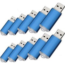 Fenglangrong 100 Adet 128 MB USB Flash Sürücü USB 2.0 Bellek Çubuğu Bellek Sürücüsü Kalem Sürücüsü (128 Mb, Mavi)