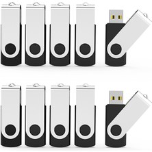 Aiibe USB Bellek Çubuğu, 32 Gb, 10 Parça, 32 Gb, USB 2.0, Döner Eklemli, Siyah