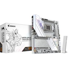 Gigabyte Gıgabyte X870 Aorus Tacchyon Ice Am5 Lga 1718, E- Atx, Ddr5, 3xm.2, Pcıe 5.0, Usb4 Type-C, Wıfı7, 5gbe, D5 Bionic Corsa, Aorus Aı Snatch