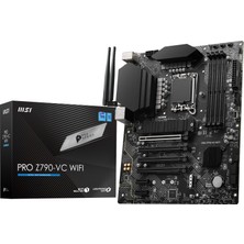 MSI Msı Pro Z790-VC Wifi Proseries Anakartı (Intel 14TH / 13TH / 12TH Nesil Işlemcileri, Lga 1700, Ddr5, Pcıe 5.0, M.2 Yuvaları, 2.5 Gbit / S Lan, USB 3.2 Gen2, HDMI / Dp, Wi-Fi 7'yi Destekler).