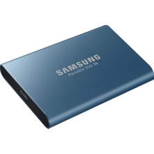 Samsung T5 500 GB USB 3.1 Gen 2 (10 Gbps, Type-C) Harici SSD (Taşınabilir Ssd) Çekici Mavi (Mu- PA500B)