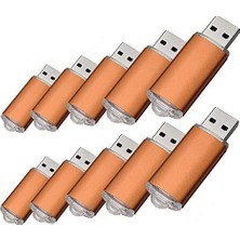 Fenglangrong 100 Adet 128 MB USB Flash Sürücü USB 2.0 Bellek Çubuğu Bellek Sürücüsü Kalem Sürücü Turuncu