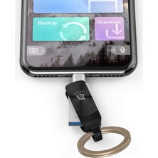 Adam Elements Adam ADRAD64GKLDPRX Elements Iklips Duo+ 64GB USB Bellek Stick 3.1 Apple Iphone/ipad/mac ve Pc Siyah Için Lightning Üzerinde
