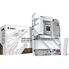 Gigabyte Gıgabyte X870 Aorus Elite X3D Ice Amd Am5 Atx Anakart, Amd Ryzen 9000/8000/7000 Serisi, Ddr5, 16+2+2 Güç Fazı, 4x M.2, Pcıe 5.0, Usb4, Wıfı7, Pcıe -Ez Latch Plus, 5 Yıl Garanti Destekler
