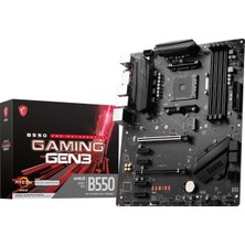 MSI Msı B550 Gaming Gen3 Gaming Anakart (Amd Am4, Ddr4, Pcıe 3.0, Sata 6gb/s, M.2, USB 3.2 Gen 1, Hdmı, Atx, Amd Ryzen 5000/4000 Serisi Işlemciler)