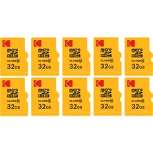 Kodak 10 Adet Micro-Sdhc-Speicherkarten 32 GB Adaptörlü – Yüksek Hızlı Depolama Çözümü