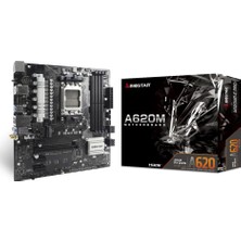 Biostar Anakart A620MP-E Pro (A620, Am5, Matx, Amd)