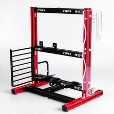 Sxhlseller Açık Kasa Çerçevesi, Dikey Overclock Kasa Rafı, Itx Anakartı Için Açık Alüminyum Kasa Çerçevesi (Kırmızı)