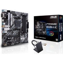Asus Prime B550M-A Ac Amd Am4 (3. Gen Ryzentm) Micro-Atx Anakartı (Pcıe 4.0, Wifi, Ecc Bellek, 1 GB Lan, HDMI 2.1 / D Alt, 4K @ 60 Hz, 2. Nesil ve Aura Sync'in Adreslenebilir Rgb Başlığı)