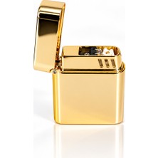Onr Store Ses Komutlu USB Şarjlı Benzinli Metal Çakmak Gold Gümüş Premium Desenli Model