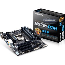 Gigabyte H87M-D3H Anakart Soketi Lga 1150 (Micro-Atx, Intel H87, Ddr3 Bellek, 6x Sata Iıı, Hdmı, Dvı, 6x USB 3.0)