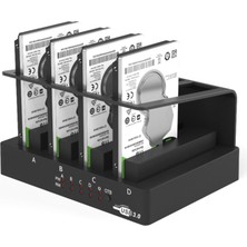 Rıdaex Vier-Schacht-Design, Sabit Sürücü Alanı 3.5 Harici Okuyucu USB 3.0'dan Sata Harici Sabit Sürücü Kutusu Genişleme Tabanı 64T'YE