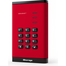 Istorage Diskashur3 HDD 4tb Kırmızı - Güvenli Taşınabilir Sabit Disk - Parola Korumalı - Toz ve Suya Dayanıklı - Donanım Şifreleme