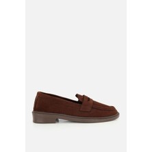 Yaya By Hotiç Kadın Kahverengi Süet Klasik Loafer