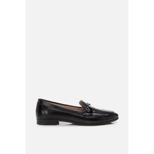 Yaya By Hotiç Kadın Siyah Tokalı Şık Klasik Loafer