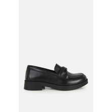 Yaya By Hotiç Kadın Siyah Düğüm Detaylı Loafer Ayakkabı