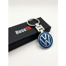 Rosetr Metal Mavi Vw Anahtarlık Volkswagen Ile Uyumlu Aksesuar Polo Golf Passat Tiguan Sirocco