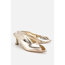 Yaya By Hotiç Kadın Gold Kısa Topuklu Günlük Stiletto