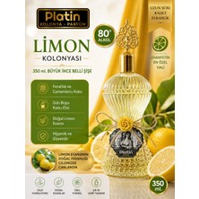 Platin Kolonyaları 350 Ml. Büyük Ince Belli Cam Şişe Limon Kolonyası