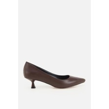 Yaya By Hotiç Kadın Kahverengi Rugan Ince Topuklu Stiletto