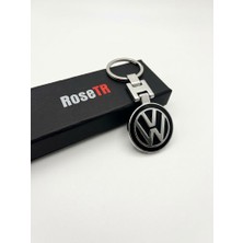 Rosetr Metal Siyah Vw Anahtarlık Volkswagen Ile Uyumlu Aksesuar Polo Golf Passat Tiguan Sirocco