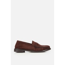 Yaya By Hotiç Kadın Kahverengi Süet Dikiş Detaylı Loafer