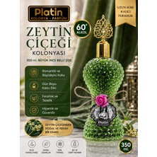 Platin Kolonyaları 350 Ml. Büyük Ince Belli Cam Şişe Zeytin Çiçeği Kolonyası