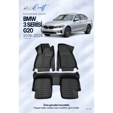 Otocraft Bmw 3 Serisi G20 (2019-2026) Araca Özel Deluxrider Lüks Havuzlu Paspas Tam Set 3 Parça