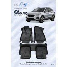 Otocraft Opel Grandland (2017-2024) Araca Özel Deluxrider Lüks Havuzlu Paspas Tam Set 3 Parça